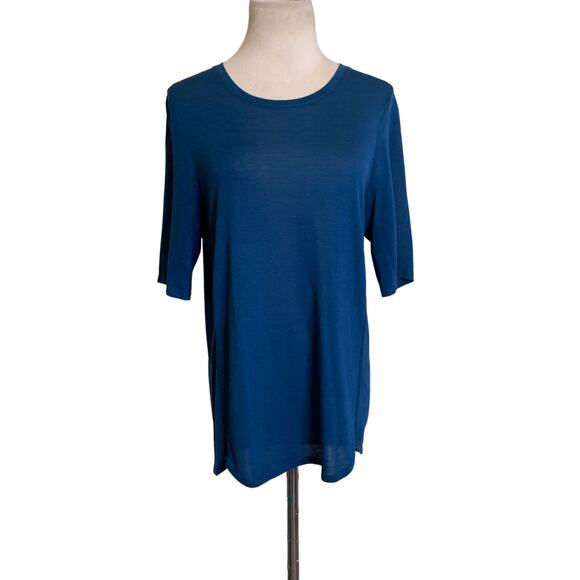 Vince. blue teal crew neck short sleeves size Small - Picture 12 of 12